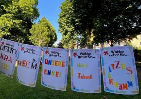 Plakataktion im Gerbersruhpark